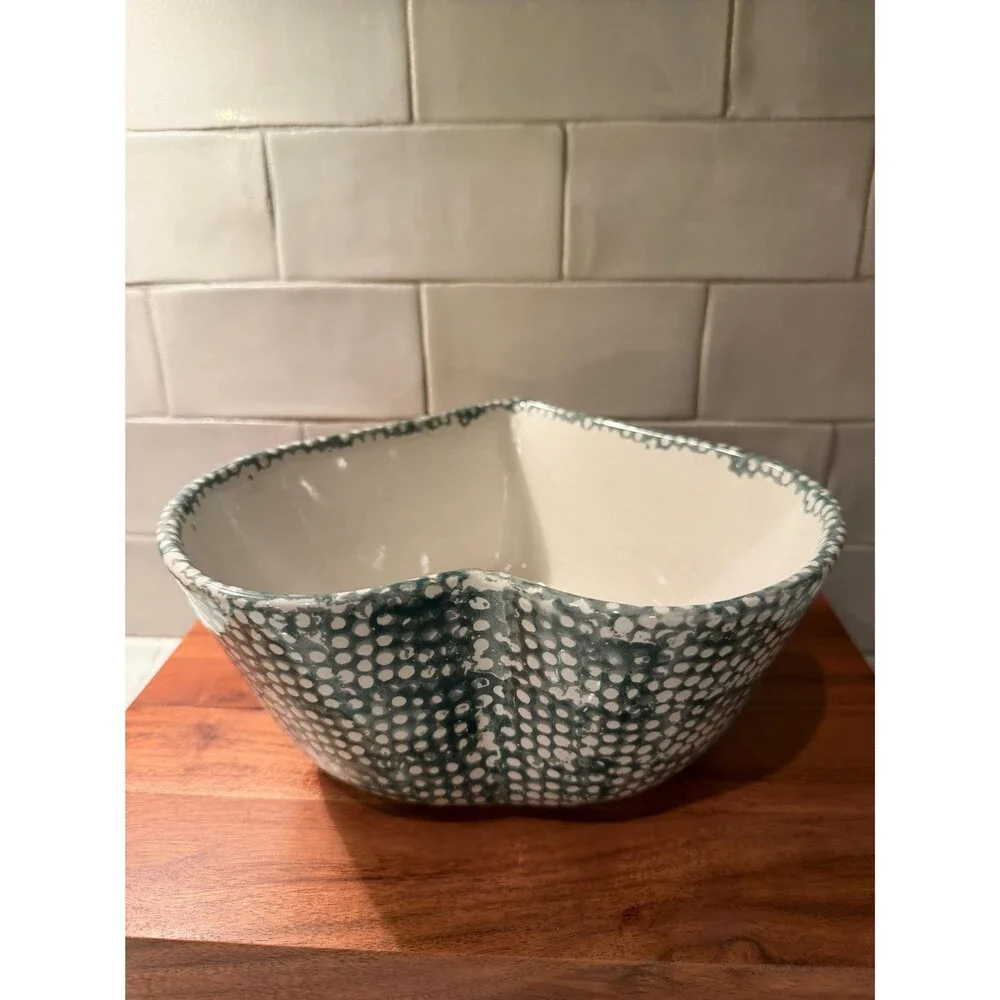 Vintage 1994 ABC Distributing Heart Shaped Nesting Bowls Set of 3 Green